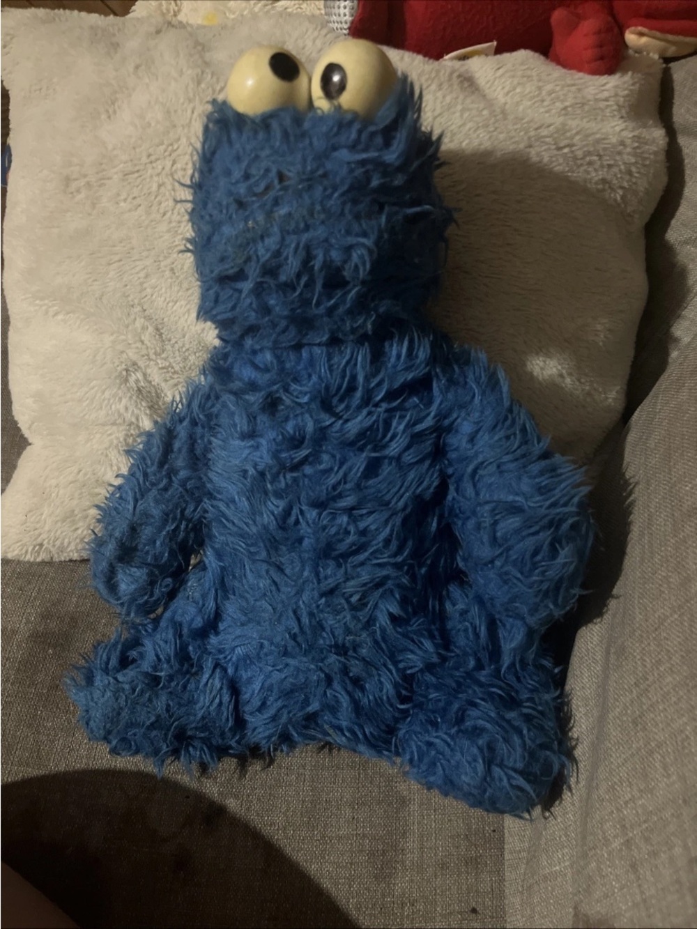 1970s Knickerbocker Cookie Monster Plush with rattle eyes